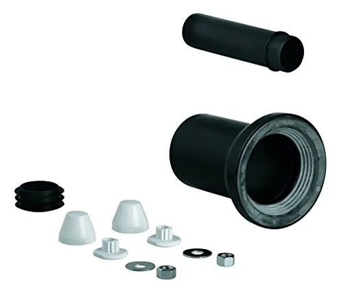 GROHE WC Zu- und Ablaufgarnitur, Art. 37311K00 - Sanitärinstallation, ideal für wandhängende WCs und bietet eine zuverlässige Montage in elegantem Schwarz.
