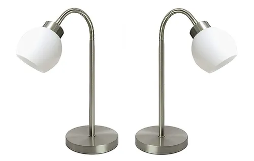 2er Set Design LED Tischleuchte Nachttisch Lampe "New Jersey" 3000K 2/2017-00