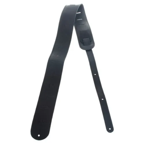 PRS PS-ACC-3119 Glattleder Gitarrengurt - Schwarz, hochwertiges Leder mit PRS-Birds Prägung und abgenähten Kanten, ideal für Musiker