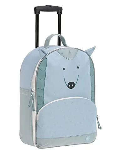 LÄSSIG Kinderkoffer Trolley About Friends - Lou Armadillo - Koffer für Kinder ab 3 Jahren mit 17 L Volumen, witzigen Tierohren und geheimem Fach - ideal für kleine Entdecker!