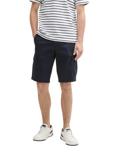 Tom Tailor Herren Cargo Short REGULAR PRINTED CARGO SHORTS - Grün Triangle Print - Herren-Shorts mit normaler Leibhöhe, optimaler Tragekomfort und modischer Schnitt für jeden Figurtyp. Ideal für Freizeit und lässige Outfits.