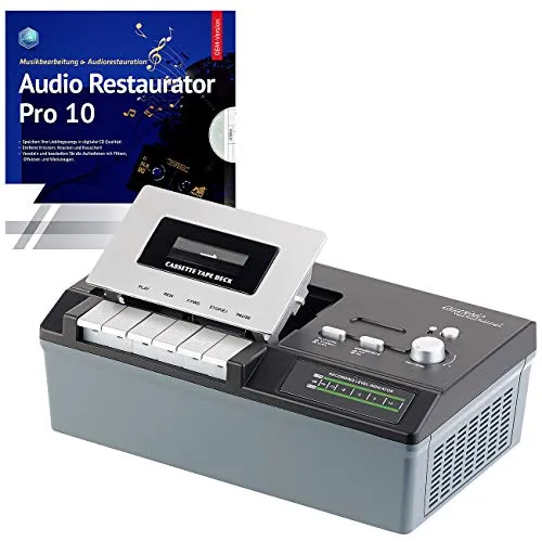 auvisio USB-Kassetten-Player UCR-2200 - Tragbarer Kassettenspieler zum Abspielen und Digitalisieren von Kassetten, inklusive Software zur Klangoptimierung und einfacher Übertragung auf PC.