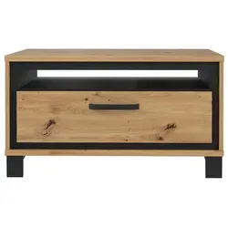 Froschkönig24 Trondheim Couchtisch Artisan Eiche/Schwarz - Beistelltisch fürs Wohnzimmer aus hochwertiger Artisan Eiche mit schwarzem Akzent, ideal für stilvolle Akzente und Funktionalität.