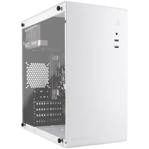 eXtremeBit PRO Computer PC zusammengebaut, Prozessor Core i3-14100, Arbeitsspeicher 16 GB, SSD 500 GB, WiFi, Bluetooth, Win 11 Pro, Office 2021 - Weiß