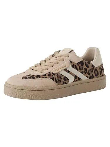 Tamaris Damen Low Sneaker 1-23723-44, Leopard Comb, 42 EU - Damen-Sneaker mit herausnehmbarer Sohle für optimalen Komfort und stylisches Design im Leopardenmuster.