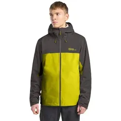 Funktionsjacke JACK WOLFSKIN "WEILTAL 2L JKT M", Herren, Gr. XXL (58), grün (chartreuse), Oberstoff: 100% POLYESTER; Kontrastmaterial 1: 100% POLYESTER; Futter 1: 100% POLYESTER ; Futter 2: 100% POLYESTER Futter 3: 100% POLYESTER, Jacken
