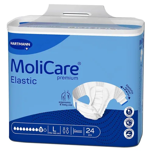 Molicare Premium Elastic Slip 9 Tropfen Gr.L - Inkontinenzeinlagen, 24 Stück Fixierhosen für optimalen Halt und Komfort, von Paul Hartmann AG, versandkostenfrei.
