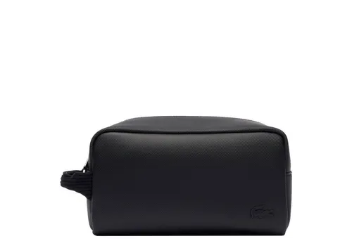 LACOSTE Herren Kulturbeutel - Core Essentials - Reisetaschen mit praktischer Handschlaufe und markentypischer LACOSTE Krokodil Prägung. Ideal für unterwegs, Maße: 12x25,5x11cm (HxBxT).