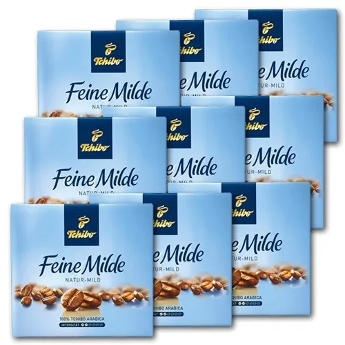 Tchibo Feine Milde Gemahlener Kaffee - 9x 500g (2x 250g) - Frisch und Aromatisch aus Deutschland