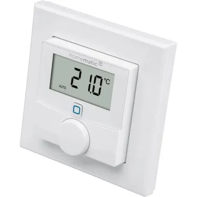 Homematic IP Smart Home Wandthermostat - digitales Thermostat mit Luftfeuchtigkeitssensor, Sprachsteuerung mit Alexa, ideal für effizientes Heizen und Energie sparen