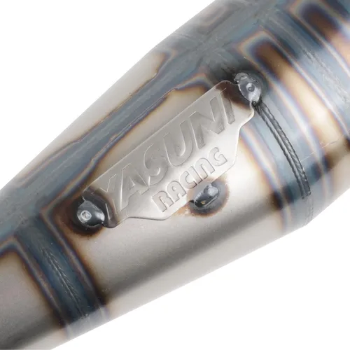 Yasuni R1 Auspuff Rot für AM6 Motoren - Midrace Auspuff für 50 ccm Schaltmopeds, bietet kernigen Sound und verbesserte Leistung. Ideal für den täglichen Gebrauch mit hochwertiger Verarbeitung und spürbarem Drehmomentzuwachs.