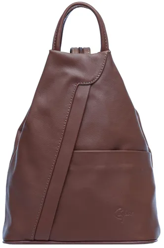 Caspar 2in1 Leder Rucksack Schultertasche - Modell No.782 - Sportlich-elegante Damen-Rucksackhandtasche aus echtem italienischem Rindleder, wandelbar zwischen Rucksack und Schultertasche - ideal für Alltag und Freizeit.