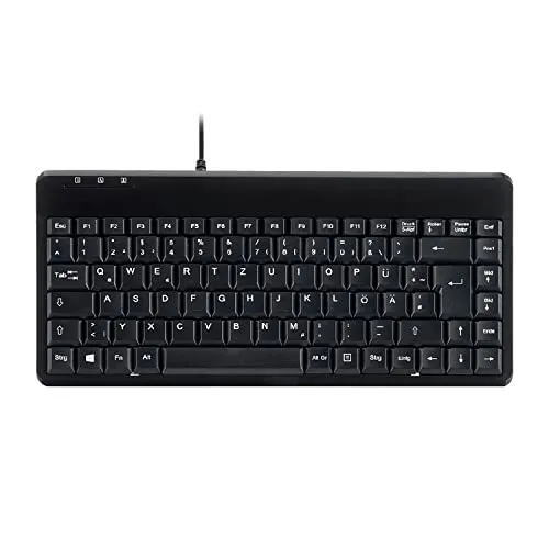 Perixx PERIBOARD-409 P Mini PS/2 Tastatur - Kompakte, kabelgebundene PS/2 Tastatur mit langlebigen Membrantasten, ideal für platzsparende Arbeitsumgebungen. Plug-and-Play, 1,80 m Kabel für flexible Nutzung.