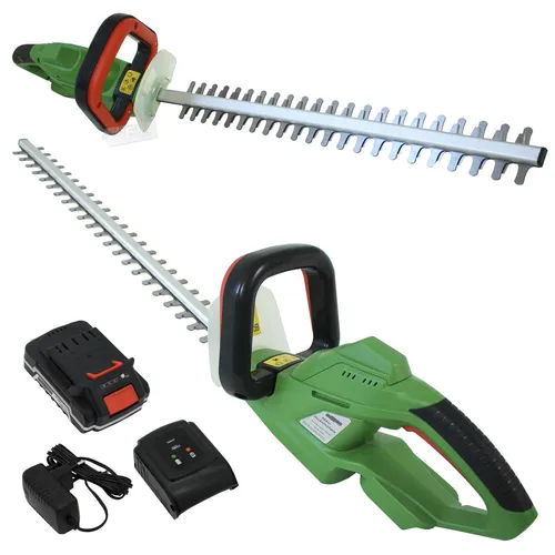 Mannesmann Akku Heckenschere - leistungsstarker Heckenschneider mit Akku - Heckenscheren, kabelloser Betrieb und leichtes Gewicht von nur 2,5 kg für müheloses Arbeiten im Garten.