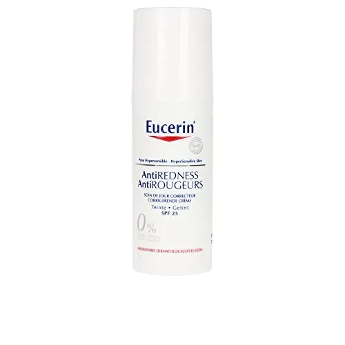 Eucerin Anti-Rötungs-Korrektur-Tagescreme LSF 25 - 50 ml - Sonnenschutzmittel für hyperempfindliche Haut, lindert Rötungen und bietet sofortigen Komfort mit LSF 25. Die innovative Formel sorgt für einen gleichmäßigen Teint und schützt die Hautbarriere.