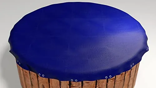 GRASEKAMP Abdeckplane für runden Pool 640cm - Hochwertige Poolabdeckplane aus 100% Polyethylen, temperaturbeständig und mit UV-Schutz. Ideal für den Sommer und Winter, komplett mit Spannschnur und Spannratsche.