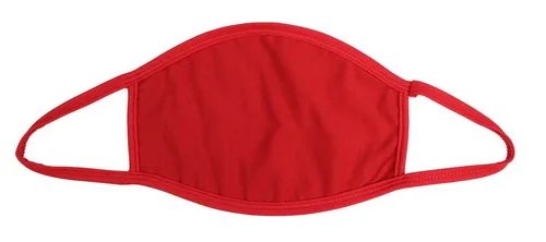 Mund-Nase-Maske Baumwolle rot für Kinder