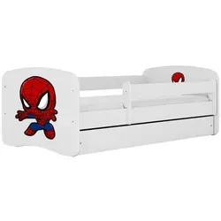 Raumhirsch Furniture Kinderbett Spiderman, 80x180 cm - Kinderzimmermöbel mit abnehmbarer Schutzschiene für maximale Sicherheit und praktischer Stauraum durch integrierte Schublade – ideal für ein modernes und gemütliches Kinderzimmer.