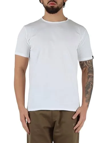 Replay T-Shirt White - Casual Style - Rundhalsshirts aus 100% Baumwolle, ideal für lässige Outfits. Mit Rundhalsausschnitt und Kurzarm, perfekt für warme Tage.