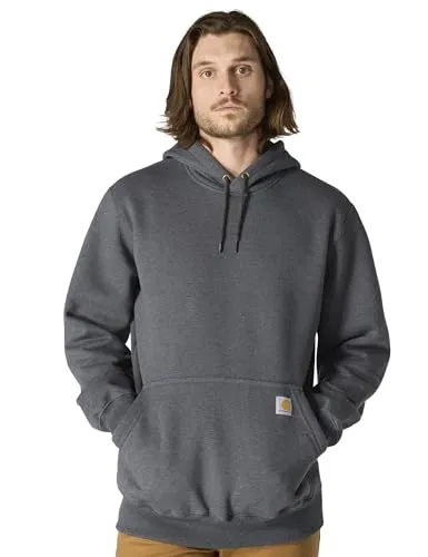 Carhartt Rain Defender Paxton Herren Sweatshirt mit Kapuze, schwer - Herren-Sweatjacke mit dreiteiliger Kapuze, ideal für kalte Tage. Mit Sicherheitsinnenfach und dehnbaren Rippstrickbündchen für optimalen Tragekomfort.