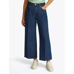Tommy Hilfiger Weite Jeans WIDE LEG HW LOU mit Logo-Badge, mit Nieten, mit Bügelfalten blau 34
