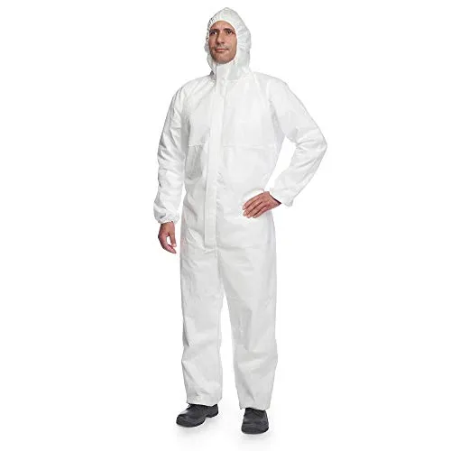 DuPont ProShield 20 Schutzanzug mit Kapuze, Kategorie III, Typ 5 und 6 Weiß Größe XL