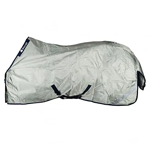 Bucas Power Turnout Light 0g, 135cm - Regendecke für Pferde, wasserdicht und atmungsaktiv mit Stay-dry Innenfutter und reflektierenden Streifen