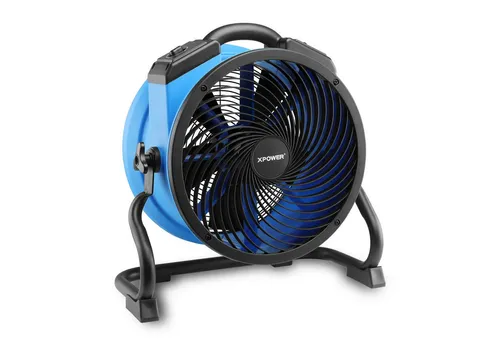XPOWER FC300 Axialventilator - Hochgeschwindigkeits-Kaltnutzluftzirkulator - Standventilator mit 5 verstellbaren Flügeln für optimale Luftzirkulation. Ideal für alle Räume, energieeffizient mit EEK A und einem Durchmesser von 56 cm.