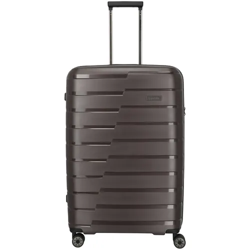 Travelite Air Base 4-Rollen Trolley dunkelbraun 75349-60 - Koffer/Trolley mit 4 leisen Rollen und großem Stauraum, perfekt für lange Reisen und stilvolle Auftritte.