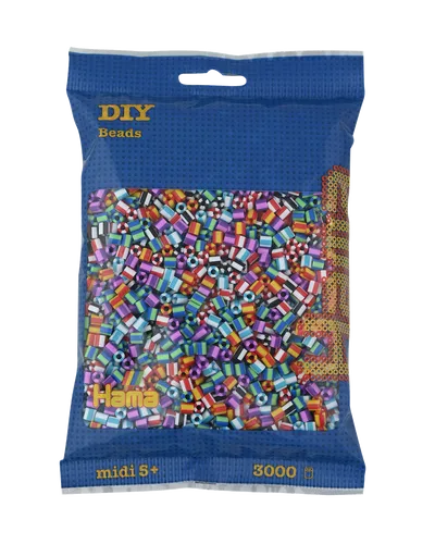 Hama Midi Bügelperlen - Mix 90 gestreift 201-90 Ø 5 mm Hama Perlen Beads 3000