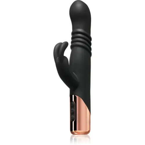 Rosy Gold Rabbit with Thrusting Function Vibrator mit Klitoris-Stimulator 22.8 cm