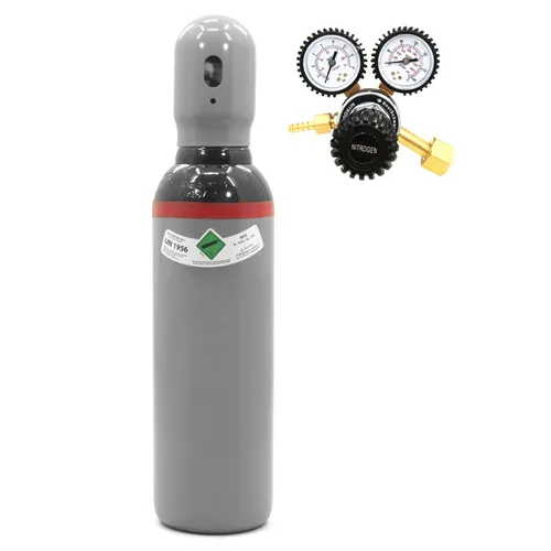 Stickstoff Wasserstoff Gasflasche 5L + Druckminderer Klimaanlage Lecksuchgas NH5