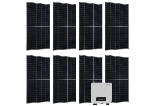 Juskys Solaranlage Set 3000 W - 8 Solarmodule & Wechselrichter - Solaranlagen: Effiziente 3 kW Photovoltaik-Anlage mit 8 leistungsstarken Solarmodulen für nachhaltige Stromproduktion und WLAN-Anbindung.