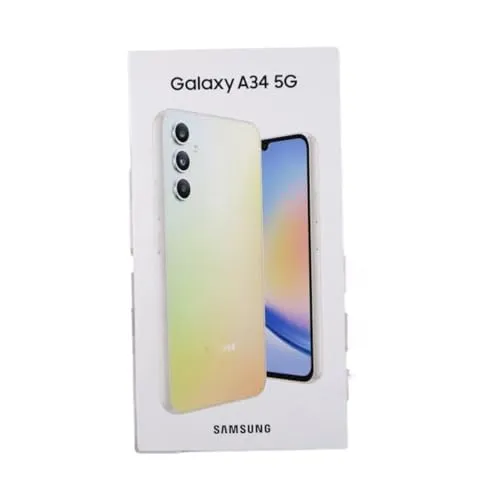 Samsung Galaxy A34 5G - 128 GB Awesome Silver Smartphone, 6,6 Zoll Super AMOLED-Display und 48 MP Triple-Kamera für beeindruckende Fotos
