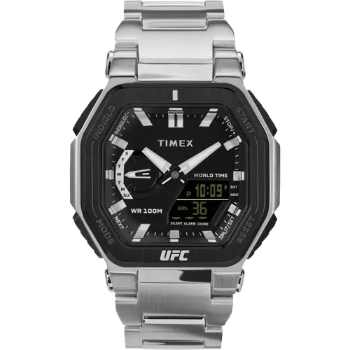 Timex Watch TW2V84600 - Armbanduhren für Herren mit Quarzwerk, stoßfestem Edelstahlgehäuse und Indiglo-Hintergrundbeleuchtung – ideal für Sport und Alltag.