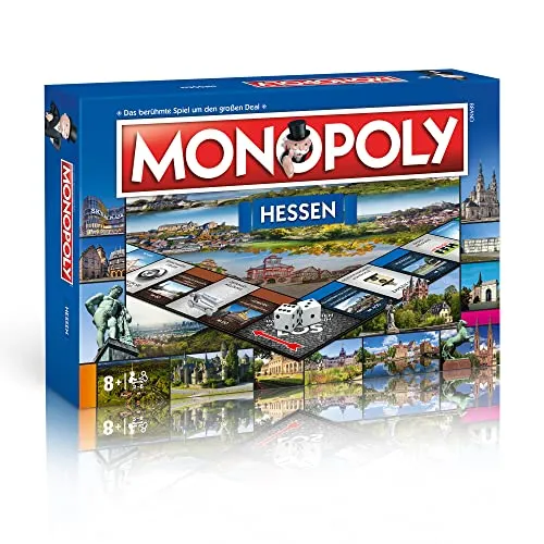 Monopoly Hessen - Der Spieleklassiker - Gesellschaftsspiel in der Hessen-Version, entdecke 2021 die besten Orte Hessens mit Winning Moves.
