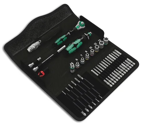 WERA Werkzeugsatz Metall 39tlg. M1 - Schraubendreher Set mit 39 Teilen, ergonomisches Design für komfortables Arbeiten und optimale Kraftübertragung, ideal für Profis und Heimwerker.