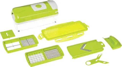 Genius Nicer Dicer Smart Set 7tlg – Universalhobel mit Auffangbehälter - Schäler & Zerkleinerer mit 7 Teilen, ideal für müheloses Schneiden und Reiben von Obst, Gemüse und mehr. Inklusive Auffangbehälter für sauberes Arbeiten und einfache Handhabung.