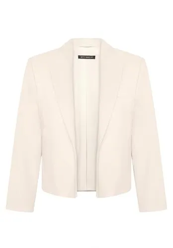 Betty Barclay Damen Kurzblazer 3/4 Arm 42, beige - Eleganter Kurzblazer in beige, ideal für jeden Anlass. Der weich fallende Schnitt sorgt für ein angenehmes Tragegefühl. Perfekt kombinierbar mit verschiedenen Outfits.