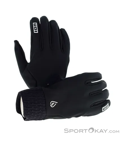 ION Shelter AMP Softshell Bikehandschuhe - Schwarz - XS - Fahrradbekleidung mit winddichtem Softshell-Material, ideal für kalte Tage und optimalen Grip am Lenker.