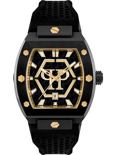 Philipp Plein Watch PWPUA0224 - Armbanduhren für Herren, elegante Quarz Uhr mit Datumsanzeige und robustem Edelstahlgehäuse, ideal für stilbewusste Männer.