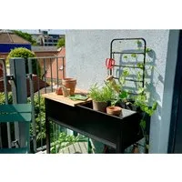 Juliana Gewächshaus Urban Vertical - Kompaktes Gewächshaus für den Balkon - Gewächshaus (0,31 m²) mit Rollen und Rankgitter, ideal für kleine Räume. Schützt Pflanzen vor Kälte und bietet eine praktische Arbeitsfläche.