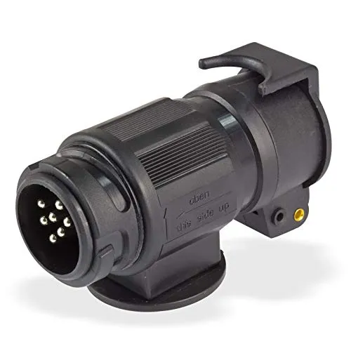 Dema Anhänger Adapter 13 polig zu 7 polig - Anschlussadapter für Anhängerkupplungen, kompakt und robust – ideal für den Anschluss von 7-poligen Anhängern an 13-polige Fahrzeuge.