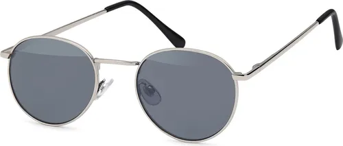 styleBREAKER Uni Panto Sonnenbrille mit runden Gläsern | Metallrahmen mit Federscharnier & UV400 Schutz | verspiegelte oder getönte Flachgläser