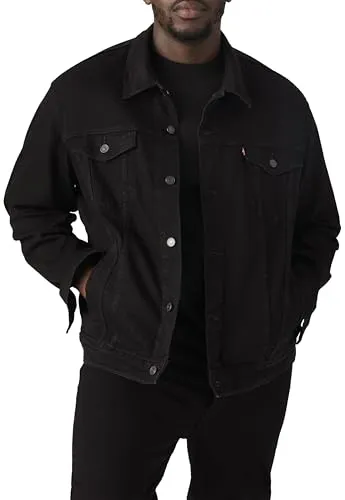 Levi's® Plus Jeansjacke BIG TRUCKER - last nite big trucker - Funktionsjacken, lässiger Denim-Stil mit verstellbarem Rumpfabschluss und praktischen Taschen für optimalen Tragekomfort.