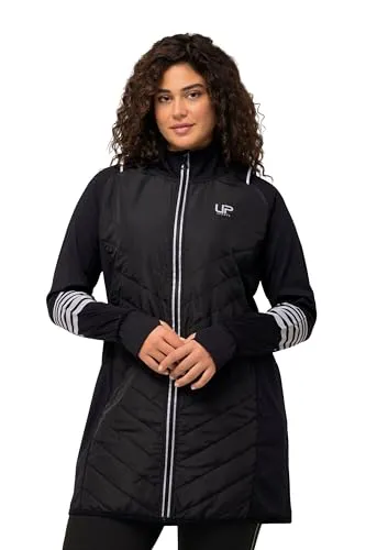 Ulla Popken Damen 2-in-1-Mantel - Damen-Mäntel in großen Größen, abnehmbare Ärmel und Stehkragen für vielseitige Stylings, ideal für alle Jahreszeiten.