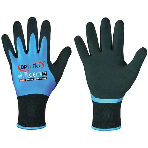 Feldtmann Thermo Handschuhe Opti Flex Winter Aqua Guard XL - Flexibler Schutzhandschuh für Kälteschutz bis -30°C. Ideal für nasse Bedingungen, mit doppelter Latexbeschichtung für besten Halt und Tragekomfort. Zertifiziert nach EN 388 und EN 511.