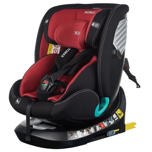 XOMAX G409 IOT Kindersitz 360° drehbar - ISOFIX Kindersitz für 0-36 kg, mitwachsend von 0-12 Jahren, drehbar für einfache Nutzung, waschbarer Bezug und sicher nach ECE R129.