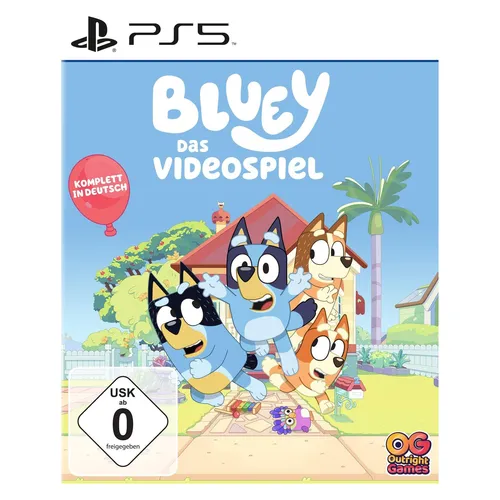 Bluey Das Videospiel PS5 - Action & Abenteuer für die ganze Familie - Erlebe das Abenteuer mit Bluey auf der PS5! Das Spiel bietet spannende Action und ist ideal für Kinder ab 0 Jahren. Neu und originalverpackt!