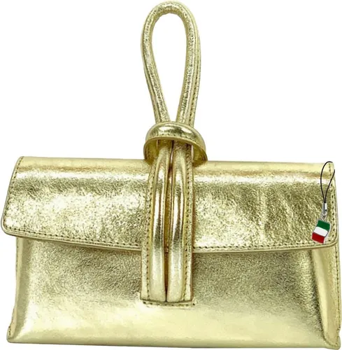 FLORENCE Umhängetasche - Elegante goldene Leder Abendtasche für Damen - Umhängetasche aus echtem Leder in edlem Gold, ideal für besondere Anlässe und stilvolle Auftritte. Hochwertige Verarbeitung und modernes Design aus der Florence Handbags Kollektion.